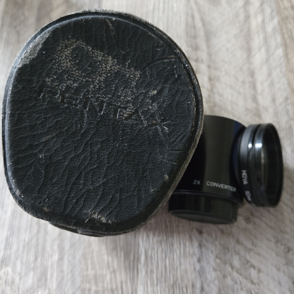 Pentax Case Vintage 2X Converter Lens Hoya 52mm UV Filter Retro Photo Lot